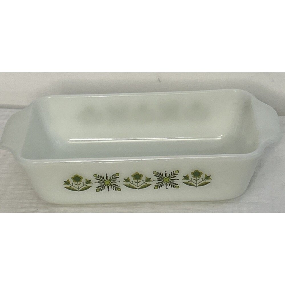 Vtg. Anchor Hocking FireKing 1 Quart Meadow Green Casserole Baking Dish 441 USA